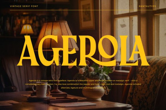 Agerola: A Vintage Retro Serif for Modern Branding