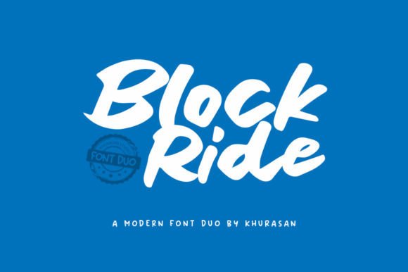Block Ride Duo: A Fun Handwritten Typeface for Creative Branding