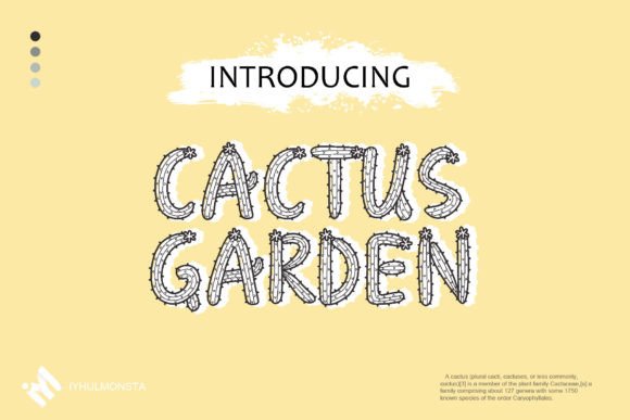 Cactus Garden: A Cheerful Decorative Font for Modern Campaigns
