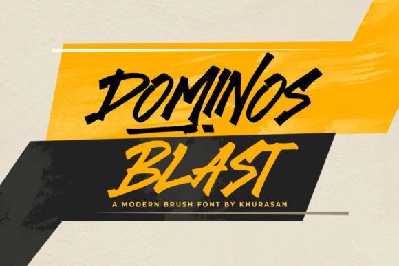 Dominos Blast: A Modern Brush Typeface for Editorial Design