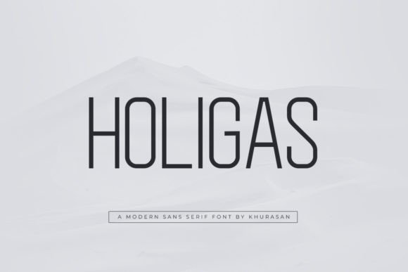 Holigas Typeface: A Modern Sans Serif for Handmade Brands