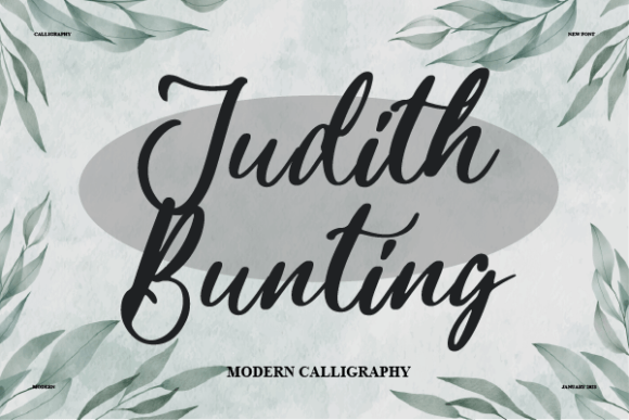 Judith Bunting: A Romantic Script Handwritten Font for Editorial Design