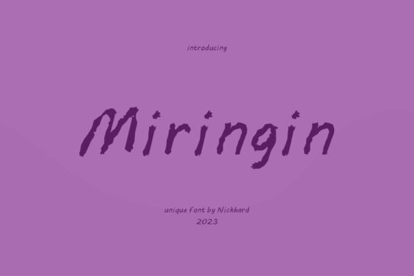 Miringin: A Quirky Handwritten Font for Crafty Branding