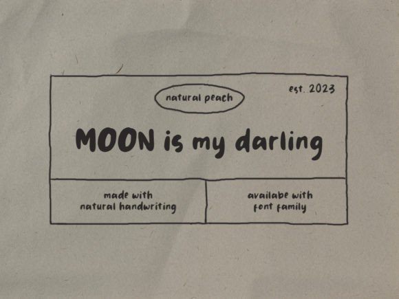 Moon Darling: A Natural Handwriting Font for Editorial Design