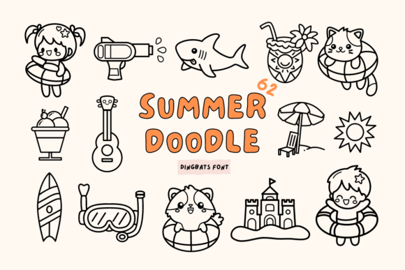 Summer Doodle: A Playful Decorative Typeface for Bright Brand Identities