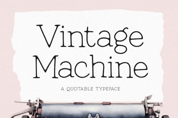 Vintage Machine Typeface for Authentic Handmade Branding